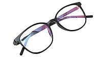 Soigné Unisex Medium Square Spectacle Frames. Matte Black