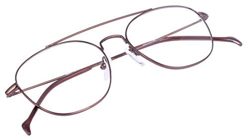 Soigné Unisex Medium Round Spectacle Frame. Bronze