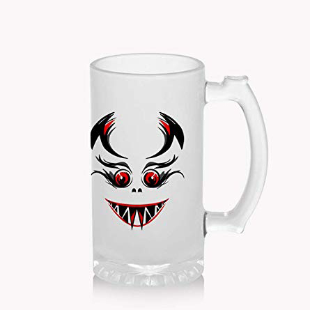 Sublimation Printed Froaster Beer Mug with Danger Designer Theme Froasted Beer Mug Sublimation Printed Froaster Beer Mug with Danger Designer Theme Froasted Beer Mug
