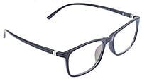 Soigné Unisex Large Rectangular Specs Frame. Glossy Black Soigné Unisex Large Rectangular Specs Frame. Glossy Black