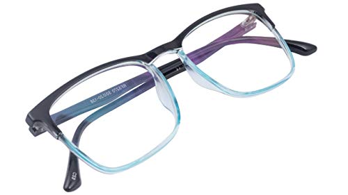 Soigné Unisex Medium Square Spectacle Frames. Blue&Black