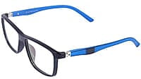 Soigné Unisex Large Rectangular Spectacle Frame. Black&Blue Color