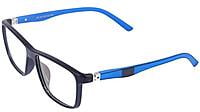 Soigné Unisex Large Rectangular Spectacle Frame. Black&Blue Color