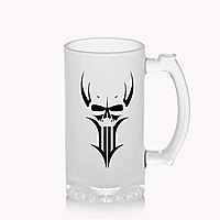 Sublimation Printed Froaster Beer Mug With Danger Designer Theme Froasted Beer Mug