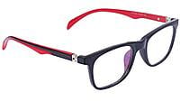 Soigné Unisex Large Rectangular Spectacle Frame. Black&Red Color Soigné Unisex Large Rectangular Spectacle Frame. Black&Red Color