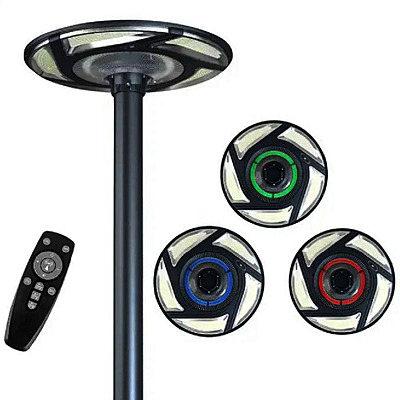 Solar-powered 15W UFO garden light with RGB. Solar-powered 15W UFO garden light with RGB.
