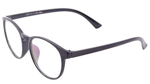 Unisex Oversized Round Spectacle Frame. Glossy Black Color Frame. Transparent ARC Lens. Unisex Oversized Round Spectacle Frame. Glossy Black Color Frame. Transparent ARC Lens.