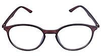 Soigné Unisex Oval Medium Spectacle Frame.Matte Brown Soigné Unisex Oval Medium Spectacle Frame.Matte Brown