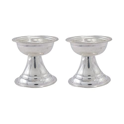 Silver Kerala Diya Set Silver Kerala Diya Set