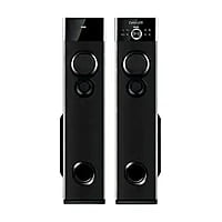 Philips Audio SPA9125 2.0CH 130W Multimedia Tower Speakers with Wireless Microphone – USB, AUX, FM, Mic Inputs & Powerful Bass for Karaoke (Black) Philips Audio SPA9125 2.0CH 130W Multimedia Tower Speakers with Wireless Microphone – USB, AUX, FM, Mic Inputs & Powerful Bass for Karaoke (Black)