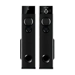 Philips Audio SPA9125 2.0CH 130W Multimedia Tower Speakers with Wireless Microphone – USB, AUX, FM, Mic Inputs & Powerful Bass for Karaoke (Black) Philips Audio SPA9125 2.0CH 130W Multimedia Tower Speakers with Wireless Microphone – USB, AUX, FM, Mic Inputs & Powerful Bass for Karaoke (Black)