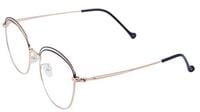 Female Square Spectacle Frame. Golden & Black Color Metal Frame. Transparent ARC Lens. Female Square Spectacle Frame. Golden & Black Color Metal Frame. Transparent ARC Lens.