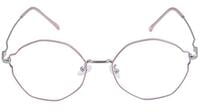 Female Oversized Spectacle Frames. Transparent ARC Lens. Pink & Silver Color Metal Frame. Female Oversized Spectacle Frames. Transparent ARC Lens. Pink & Silver Color Metal Frame.