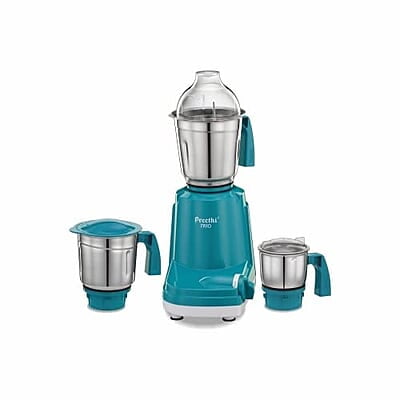Preethi Trio mixer grinder 500 watt 3 Jars, transparent