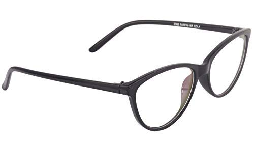 Female Large Cat Eye Spectacle Frame. Glossy Black Frame