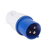 16A Industrial Plug Straight - 3 Pin