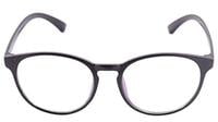 Unisex Oversized Round Spectacle Frame. Glossy Black Color Frame. Transparent ARC Lens. Unisex Oversized Round Spectacle Frame. Glossy Black Color Frame. Transparent ARC Lens.