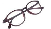 Unisex Round Medium Spectacle Frame. Matte Brown Color Frame. Transparent ARC Lens. Unisex Round Medium Spectacle Frame. Matte Brown Color Frame. Transparent ARC Lens.