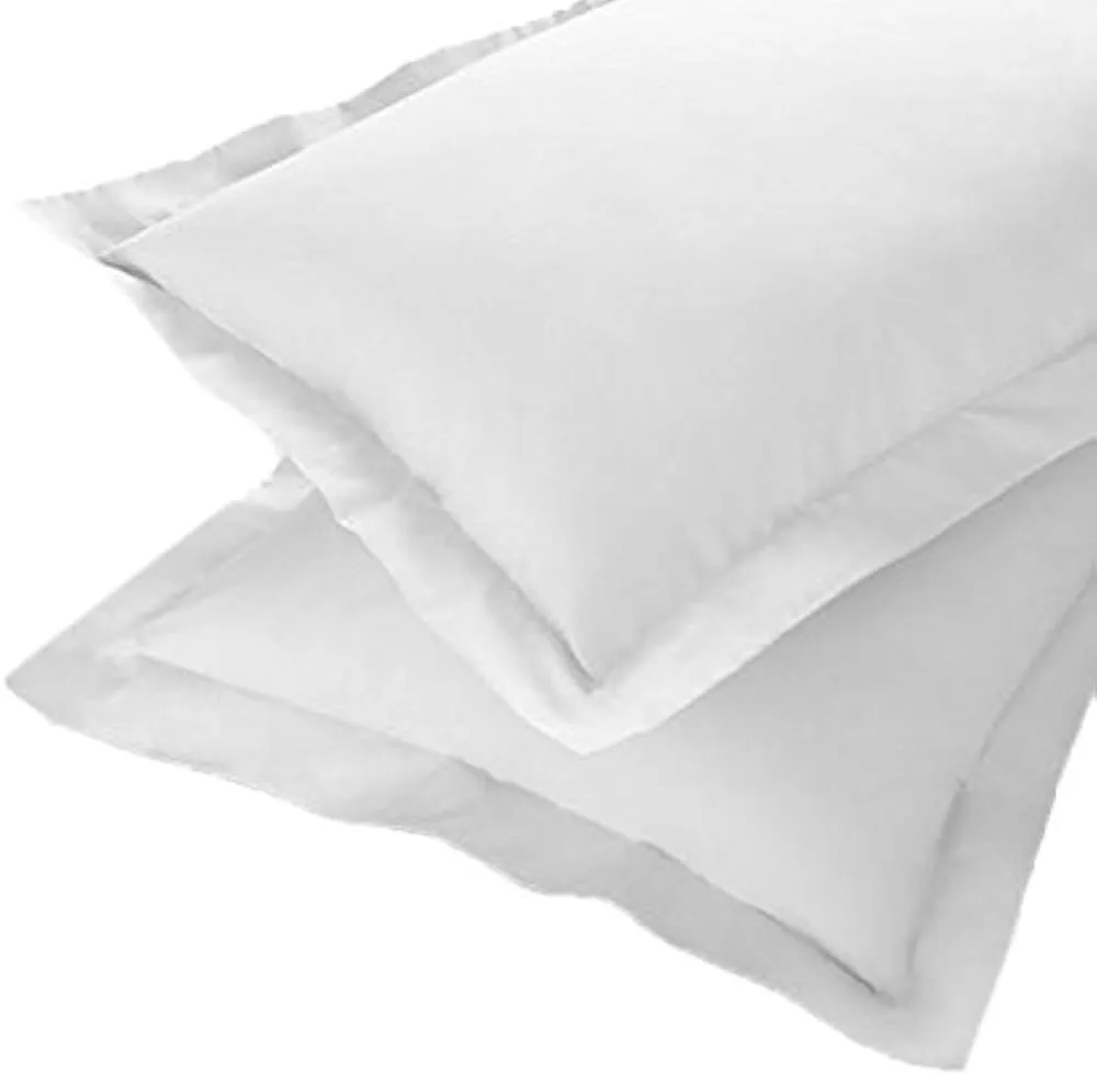 100% Cotton - Pillow Cover (Framed) - P20s -120 TC - Plain - White