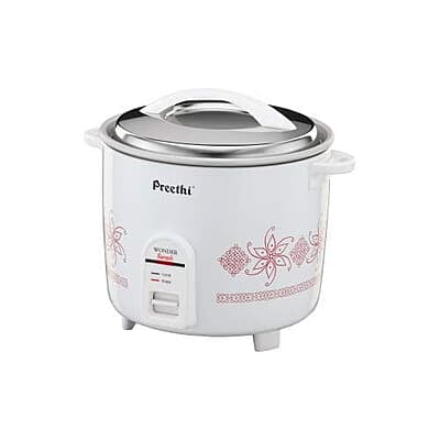Preethi Rangoli Rice Cooker, ( White, 1.8 Liter )