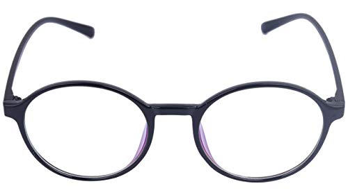 Unisex Round Thin Medium Spectacle Frame. Matte Black Color Frame.