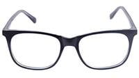 Unisex Square Spectacle Frame. Black Color Frame. Transparent ARC Lens. Unisex Square Spectacle Frame. Black Color Frame. Transparent ARC Lens.