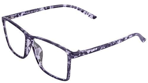 Soigné Unisex Oversized Square Spectacle Frame. Black & Transparent Soigné Unisex Oversized Square Spectacle Frame. Black & Transparent