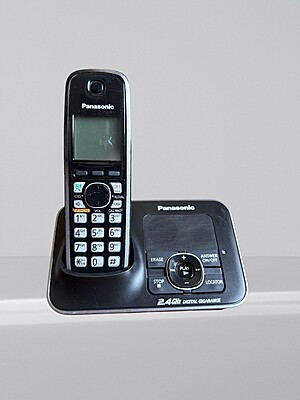 Panasonic KX-TG3721SX 2.4GHz Digital Cordless Landline Phone  (Black & Silver)