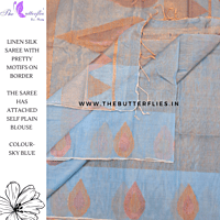 SILK LINEN SAREE  MKTSLIN23613
