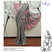 PURE LINEN SAREE YBRSLIN23599 PURE LINEN SAREE YBRSLIN23599