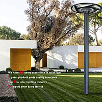 Solar-powered 15W UFO garden light with RGB.