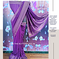 SEMI CREPE SILK SAREE DVFSCRE22871 SEMI CREPE SILK SAREE DVFSCRE22871