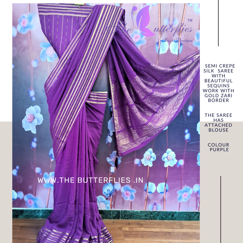 SEMI CREPE SILK SAREE DVFSCRE22871 SEMI CREPE SILK SAREE DVFSCRE22871