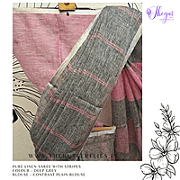 PURE LINEN SAREE YBRSLIN23599 PURE LINEN SAREE YBRSLIN23599