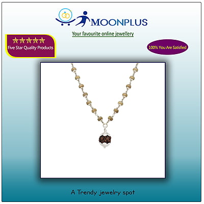 Silver Capped Tulsi Mala with Rudraksham Pendant Silver Capped Tulsi Mala with Rudraksham Pendant