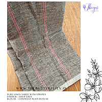 PURE LINEN SAREE YBRSLIN23599 PURE LINEN SAREE YBRSLIN23599