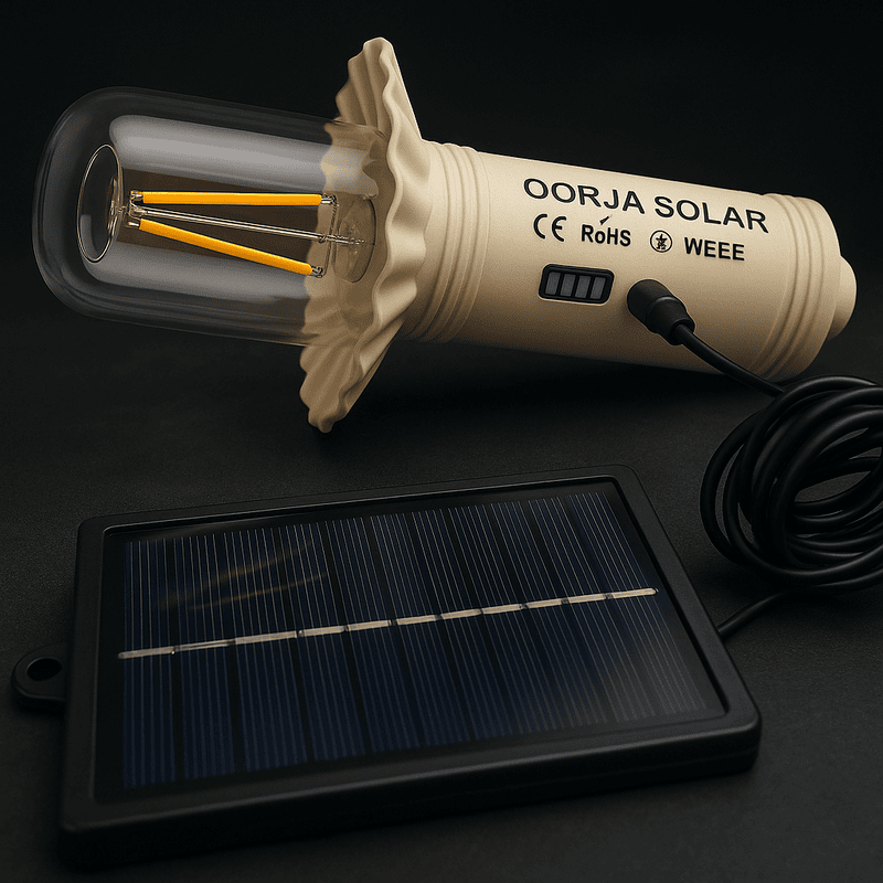 Solar Torch and Flashlight – Rechargeable, Portable LED Light for Outdoor & Emergency Use