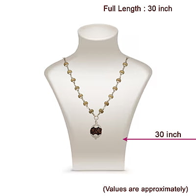 Silver Capped Tulsi Mala with Rudraksham Pendant Silver Capped Tulsi Mala with Rudraksham Pendant