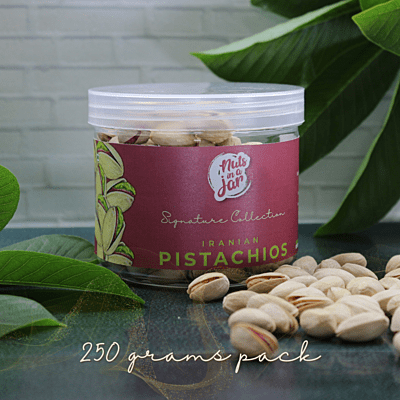 Nuts in a Jar Iranian Pistachios Signature  Collection 250 Grams