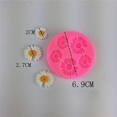 Silicon Mold Candle Mini Daisy Flower 5 Cavity