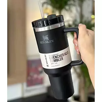 H2.0 FlowState Stainless Steel Vacuum Insulated Tumbler with Lid and Straw for Water 1200Ml