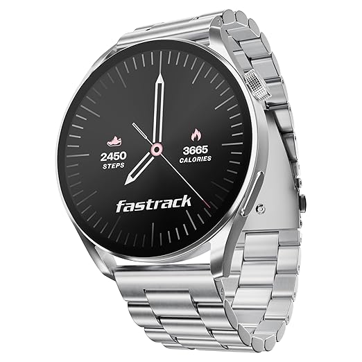 Fastrack Dezire FX1 Luxury Metal Smart Watch, 1.38” (3.50cm) UltraVU HD Display, Functional Crown, SingleSync BT Calling, AI Voice Assistant, 100+ Smartwatch Faces, IP68, Upto 5 Day Battery Fastrack Dezire FX1 Luxury Metal Smart Watch, 1.38” (3.50cm) UltraVU HD Display, Functional Crown, SingleSync BT Calling, AI Voice Assistant, 100+ Smartwatch Faces, IP68, Upto 5 Day Battery