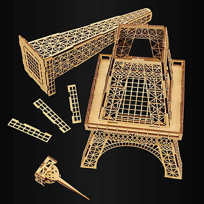 3D Wooden Eiffel Tower 3D Wooden Eiffel Tower