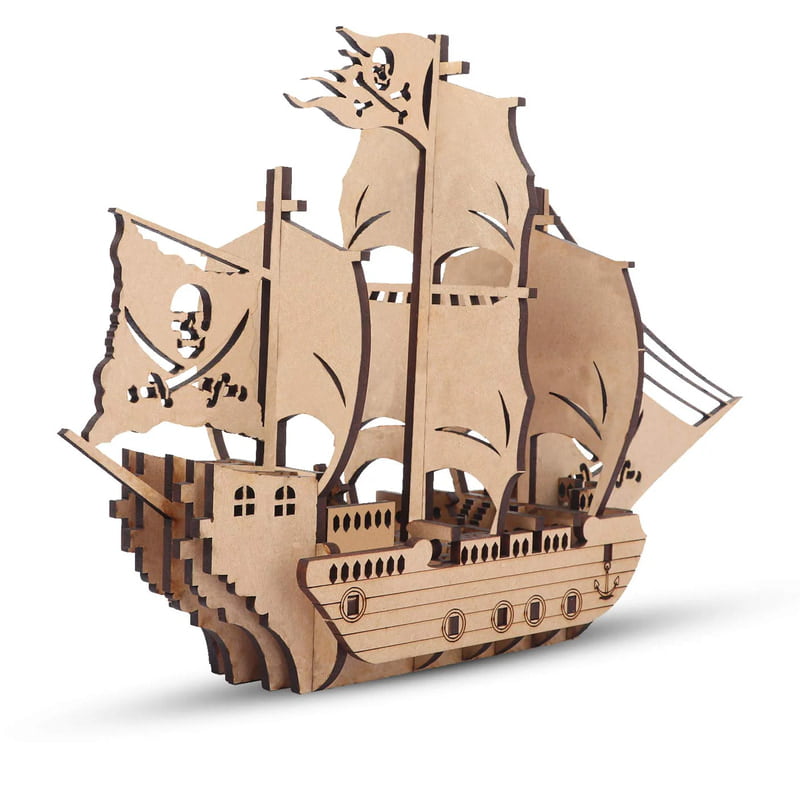 3D Wooden Pirate Ship 3D Wooden Pirate Ship