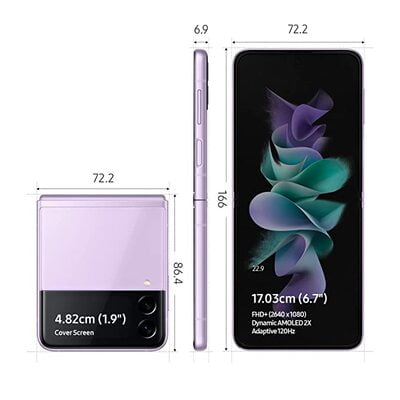 Samsung Galaxy Z Flip3 5G (Lavender, 8GB RAM, 256 Gh Storage)