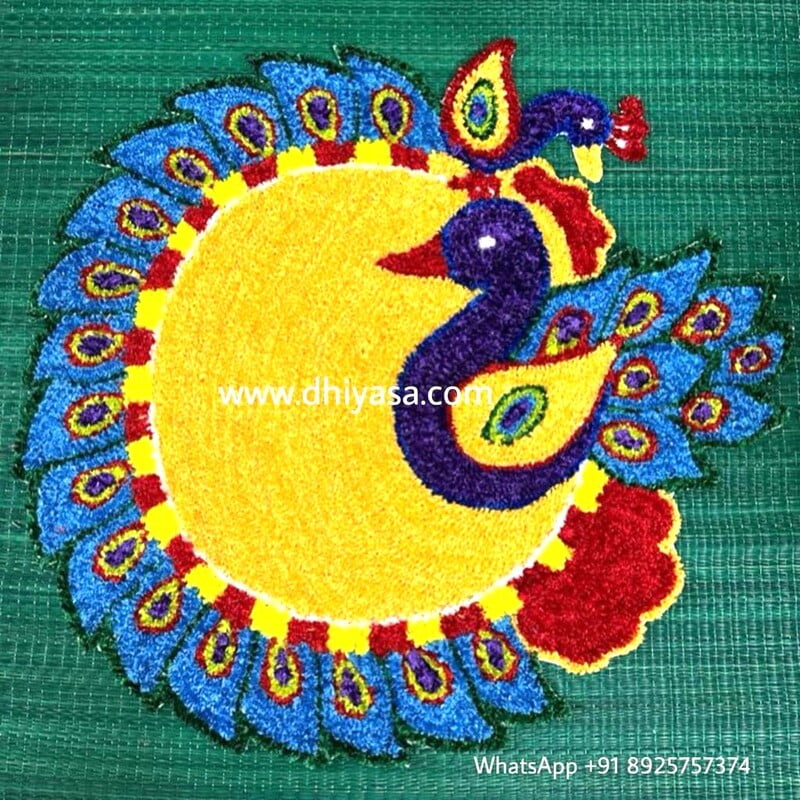 Rangoli Mat - 3RM012 - 3 feet Rangoli Mat - 3RM012 - 3 feet