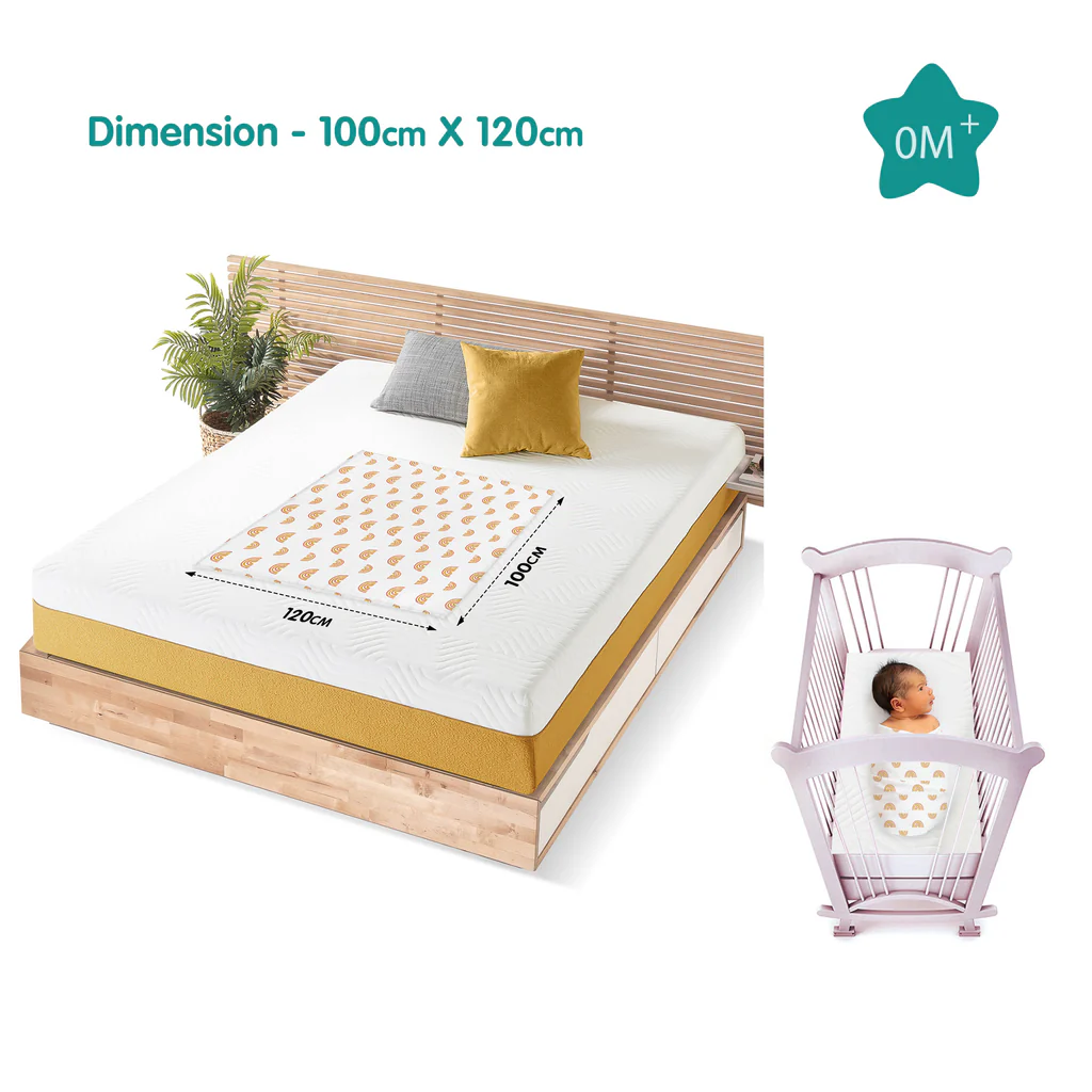 1ST STEP 100% Cotton Muslin Baby Swaddle Set,Size-120cm x 100cm (47"x39"),Pack of 3