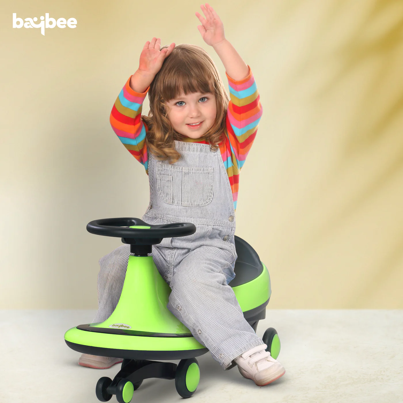 Baybee Trix Go Kids Magic Swing Cars for Kids-Pista Green