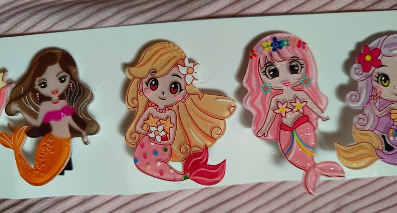 GLITZ N GLAM Hair Clips Kids Glitter Party Crocodile Clips Best For Return Gift Unicorn, Rainbow, Mermaid with Glitter Sequin Confetti For Girls, Babies