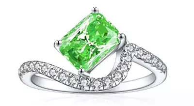 3g 925 Sterling Silver Flame Stone Ring